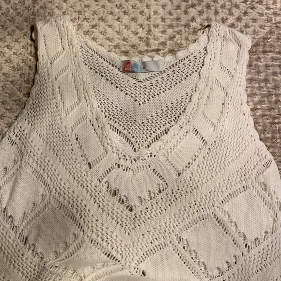 100% Cotton White Knit Summer Dress - Picture 1 of 7